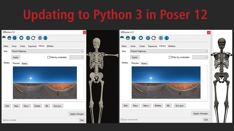 Updating to Python 3 in Poser 12
