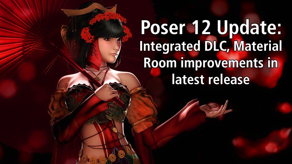 Poser 12 Update: Integrated downloadable content, Material Room improvements in latest release